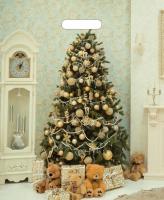 Пакет вырубная ручка 450х380х0,060 ламин Мишки под елкой /50/500