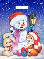 Пакет вырубная ручка 400х310х0,060 Веселые друзья ПВД/50/500