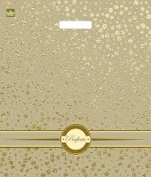 Пакет вырубная ручка 420х480х0,090 Перфекто Голди ПВД /25/400