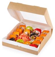 Контейнер универсальный с окном ECO Tabox PRO 1500мл 200х200х40 мм картон 25/225