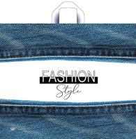 Пакет петлевая ручка 500x600x0,060 Стиль Джинс ПВД /25/250