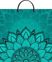 Пакет-сумка пласт ручка 350х360х0,085 Сказочный веер ПВД /10/100