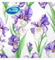 Салфетки бумажные 33*33 20шт 2сл Лилия Магия ирисов/15
