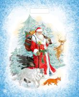 Пакет вырубная ручка 450х380х0,060 ламин Зимний гость/50/500