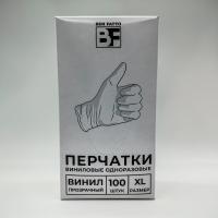 Перчатки неопудренные винил прозрачные,XL 100шт/10