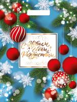 Пакет вырубная ручка 400х310х0,060  Шарики и фонарики ПВД/50/500