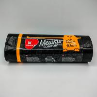Мешки д/мусора  120л/10шт ПНД 16мкм черные  УфаПак/21