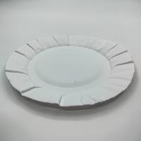 Тарелка бумажная D=175мм цвет белый цветное дно 100/2000