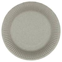 Тарелка картон неламинированная белая/серая D=180мм 100/1000