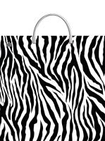 Пакет-сумка пласт ручка 350х360х0,085  Зебра ПВД /10/100