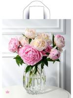 Пакет петлевая ручка 400х360х0,037  Роскошные пионы ПНД /50/300