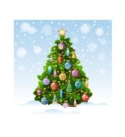 Салфетки бумажные 2-сл Лилия 20л Новогоднее чудо  33*33 /15