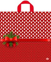 Пакет петлевая ручка 420х440х0,070 Елочки-горошки ПВД /50/300