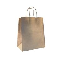 Пакет бумажный  с кручеными ручками  крафт  280*140*370 мм /175