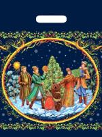 Пакет вырубная ручка 400х310х0,030 Народные гуляния ПВД /50/1300