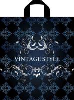 Пакет петлевая ручка 440x400x0,043 Винтажный стиль ПВД /50/300