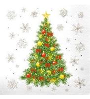 Салфетки бумажные 2-сл Лилия 20л Нарядная Ель  33*33 /15