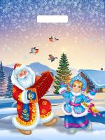 Пакет вырубная ручка 400х310х0,060 ламин Новогодний концерт /50/500