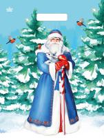 Пакет вырубная ручка 400х310х0,060 Новогодний гость ПВД /50/500