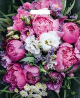 Пакет вырубная ручка 450х380х0,060 ламин Пионы /50/500