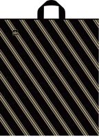 Пакет петлевая ручка 420x380x0,043 Золотая полоса ПВД /50/500