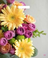 Пакет вырубная ручка 450х380х0,060 ламин Цветы для нее /50/500