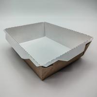 Салатник ECO OpSalad 500 мл крафт белый внутри 165*120*45 крышка отдельно  300 шт/кор  