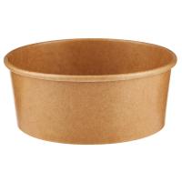 Салатник бумажный круглый Kraft Round 750мл d150mm c крышкой/300