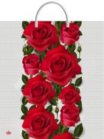 Пакет-сумка пласт ручка 440х400х0,100 Волшебные розы ПВД /10/100