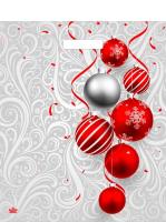 Пакет вырубная ручка 450х380х0,060 Алый серпантин ПВД /50/500