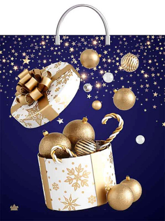 Пакет-сумка пласт ручка 440х400х0,100 Эмоции праздника ПВД /10/100