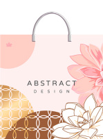 Пакет-сумка пласт ручка 350х360х0,085 Розовый беж  ПВД /10/100