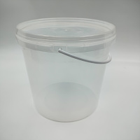 Ведро пищевое 2л с крышкой прозрачное /90