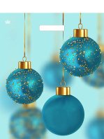 Пакет вырубная ручка 450х380х0,060 ламин Шарики в золоте /50/500