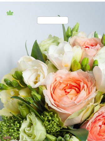 Пакет вырубная ручка 400х310х0,060 ламин  Романтическое настроение /50/500