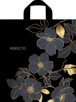 Пакет петлевая ручка 400х370х0,095 Перфекто Цветы ПВД /25/300