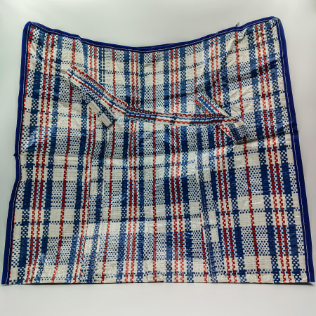 Сумки полипропиленовые 45+40х20 №2 ПП с молнией клетка  (Артпласт)/10