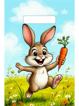 Пакет вырубная ручка 300х200х0,030 Зайка и Ежик ПВД /100/3000