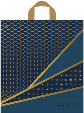 Пакет петлевая ручка 420х460х0,095 Перфекто Соты ПВД /25/300