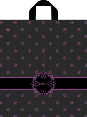 Пакет петлевая ручка 420х460х0,095 Перфекто Роз ПВД /25/300