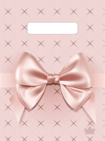 Пакет вырубная ручка 400х310х0,060 Персиковый бант Сима ПВД /50/500