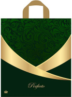 Пакет петлевая ручка 400х370х0,095 Перфекто Малахит ПВД /25/300