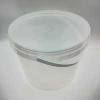 Ведро пищевое 11,4л с крышкой прозрачное /42