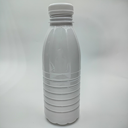 Бутыль белая 0,5 литра с крышкой широкое горло Ребристая (38 мм) /50