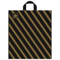 Пакет петлевая ручка 440x400x0,043 Золотая полоса ПНД /50/300