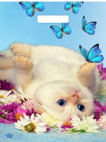 Пакет вырубная ручка 400х310х0,060 Сливочный кот ПВД /50/500