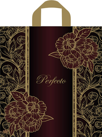 Пакет петлевая ручка 400х370х0,095 Перфекто Роскошь бордо  ПВД /25/300 Пакет петлевая ручка 400х370х0,095 Перфекто Роскошь бордо  ПВД /25/300