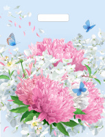 Пакет вырубная ручка 400х310х0,030 Нежная хризантема ПВД /50/1300