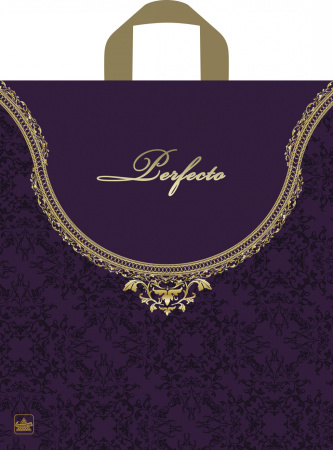 Пакет петлевая ручка 400х370х0,095 Перфекто Фиолет ПВД /25/300