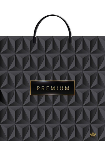 Пакет-сумка пласт ручка 350х360х0,085 Премиум Блэк  ПВД /10/100